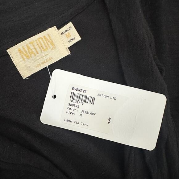 Nation LTD. NWT Lana Tie Tank Size: Medium Color: Jet Black - Picture 5 of 8
